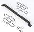 Tibres - Utensil Rack with Kitchen Hooks for Hanging Spatulas Measuring Spoons Tools - Kitchen Utensil Hanger - Wall Mounted Utensil Rack Holder with Hooks - Kitchen Rail Organizer - Black