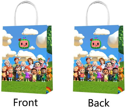 Party Favor Bags 15PCS for Coco Watermelon Gift Bags Goodie Bags Coco Watermelon Treat Candy Bags for Coco Watermelon Themed Kids Boys Girls Birthday Party Supplies Decorations