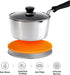 ICUUK 2 Quart Nonstick Saucepan With Glass Lid And Silicone Mixing Spoon,Multipurpose Pot for Home Kitchen and Resturant, Aluminum Alloy, Silver (7.1 inch)