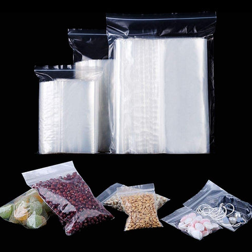 300pcs Zipper Poly Bags, Magicalmai Clear Plastic Zip Lock Baggies Reclosable Thicken Zip Bags for Small Items/Food Storage/Jewelry/Samples/Snack Various Sizes (2x2,3x4,4x6)