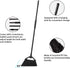Eyliden Outdoor Broom Commercial Heavy-Duty with Long Handle Rough Surface Angle Brooms for Garages Courtyard Sidewalks Decks Perfect for Indoor Kitchen Room Office Lobby Sweeping (Black Broom)