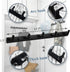 Spotcact Wall Mounted Coat Racks with 5 Hooks Hanging Holder Towel Rack 17.7"x1.3" Modern Black Hanging for Clothes Entryway Bathroom (5 Hooks)