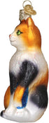 Old World Christmas Ornaments: Cat Lover Collection Glass Blown Ornaments for Christmas Tree, Calico Cat
