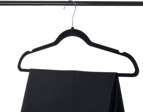 Home-it Premium Velvet Hangers Heavy Duty Clothes Hook Swivel 360-Ultra Thin, (50 Pack)