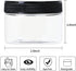 24Pack 4oz Plastic Jars with Lid, DANALLAN Clear Plastic Seasoning Containers with Labels for Cosmetics, Crafts Organizing and Kitchen Food Storage, BPA Free