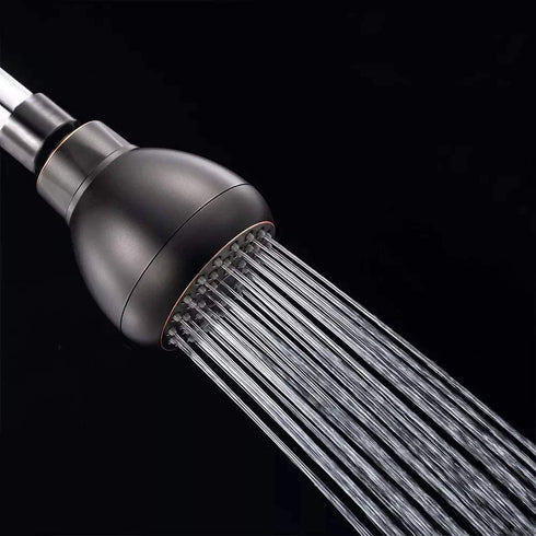Premium High Pressure Shower Head | High Flow Showerhead Is Perfect For Homes With Low Water Pressure | 3 Inch Leakproof Fixed Shower Heads With Angle-Adjustable Metal Swivel Ball Joint- Bronze