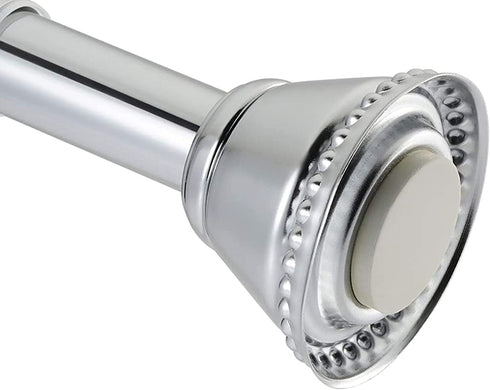 Amazer Chrome Shower Curtain Rod 42-72 inches Adjustable Shower Rod Tension Spring Curtain Rod No Drill for Bathroom Bedroom Study Window Closet Doorway, Chrome