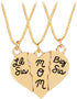 Amosfun Mother Jewelry Gift Big Sis Lil Sis Mom Puzzle Heart Pendants Matching Mother' s Day Gift from Daughter (Golden) Party Favors