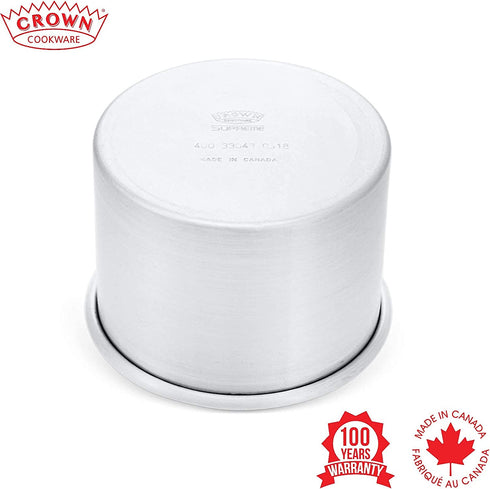 Crown Cake Pans 4 inch Round, 3" Deep, Set of 2, Heavy Duty, Fully Straight Sides, Even-Heating, Made in Canada
