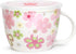 Microwavable Ceramic Noodle Bowl with Handle and Seal Fine Porcelain Floral Design (CherryBlossom)