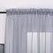 MYSTIC-HOME Sheer Curtains 63 Inch Length, Rod Pocket Voile Drapes for Living Room, Bedroom, Window Treatments Semi Crinkle Curtain Panels for Yard, Patio, Parlor, Set of 2, 52"x 63", Silver Grey