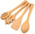 Bamber 4 Pieces Wooden Spoons for Cooking Wood Kitchen Utensil Set