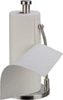 paper towel holder stainless steel - easy to tear paper towel dispenser - weighted base - adjustable spring arm to hold any type of paper towels - fits in kitchen or for bathroom paper towel holder