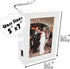 Golden State Art, 5x7 Triple Picture Frame Hinged Photo Frame Three Folding Wedding Frames Collage with Glass (5x7 Triple, White)