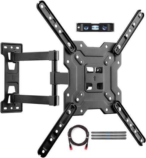 Suptek TV Wall Mount Swivel and Tilt Full Motion for Most 23 to 55 inch TV Mount up to 55lbs max VESA 400x400mm (A1+)