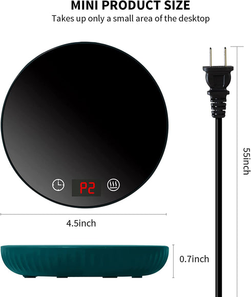 Coffee Mug Warmer, Electric Coffee Warmer for Desk Auto Shut Off & Timing, Coffee Cup Warmer Candle Warmer with 2 Temperature Settings, Smart Beverage Warmer for Coffee, Tea, Milk and Hot Chocolate