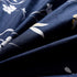 Hecnoey Floral Printed Bed Fitted Sheets,Deep Pocket Soft Fitted Sheet Only (Navy Blue,King)