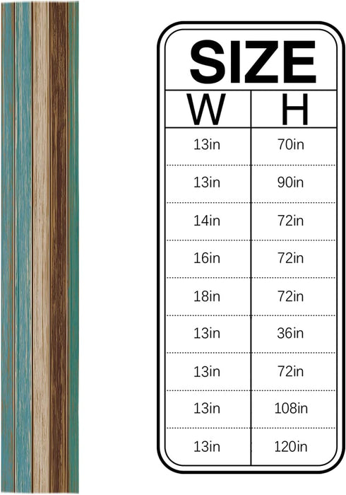 Beauty Decor Rustic Wood Theme Burlap Table Runner for Dinner Linen Table Runners 18 x 72 inch Blue Wooden Plank Farmhouse Tablerunner for Indoor Outdoor Events,Wedding Decorations, Everyday Use