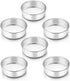 TeamFar 6 Inch Cake Pan, 6 Pcs Cake Pan Set Round Baking Pan Stainless Steel for Baking Steaming Serving, Fit in Oven Pressure Cooker Air Fryer, Healthy & Heavy Duty, Easy Clean & Dishwasher Safe