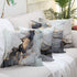 GALMAXS7 Marble Texture Black and Gold Silver Decorative Throw Pillow Covers Luxury Abstract Fluid Art Ink Soft Velvet Pillow Case Square Cushion Covers for Couch Living Room 18 x 18 Inch Set of 4