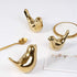 4 Pieces Small Animal Statues Home Decor Modern Style Decorative Ornaments for Living Room, Bedroom, Office Desktop, Cabinets (Golden Bird S&M&L&XL)