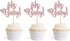 Rose Gold Glitter Oh Baby Cake Cupcake Toppers Picks for Baby Shower Birthday Wedding Party Decorations 24 PCS