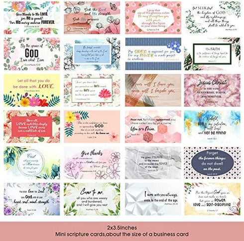 100 Prayer Cards for Women with Assorted Bible Verses, Mini Scripture Cards for Women’s Bible Studies, Inspirational Religious Christian Gifts for Women