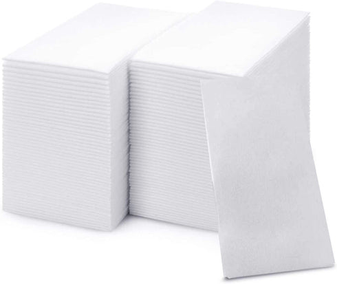 shawberri 100 Large Disposable Guest Towels for Bathroom, Premium Linen-Like, Multi-Fold, Cloth-Feel Napkins, a Hygienic Solution for Kitchen, Party, Weddings and Events