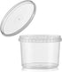 16-oz. Round Clear Deli Containers with Lids | Stackable, Tamper-Proof BPA-Free Food Storage Containers | Recyclable Space Saver Airtight Container for Kitchen Storage, Meal Prep, Take Out | 20 Pack