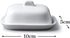 CKS White Ceramic Porcelain Mini Butter Small Cover Dish with Lid | Traditional Design 11 x 8 x 4 cm | Holds 3TBSP (1.5 oz) of Butter