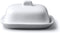 CKS White Ceramic Porcelain Mini Butter Small Cover Dish with Lid | Traditional Design 11 x 8 x 4 cm | Holds 3TBSP (1.5 oz) of Butter