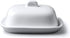 CKS White Ceramic Porcelain Mini Butter Small Cover Dish with Lid | Traditional Design 11 x 8 x 4 cm | Holds 3TBSP (1.5 oz) of Butter