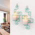 QIKADSEN Wall Candle Sconces Set of 2 Easy Installed Wall Candle Holder Décor for Dining or Living Room Light Green