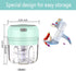 Mini Electric Chopper Garlic Machine Food Chopper Onion Processor with Three Blade/USB charging line/Magnetic Lock for Onions/Vegetables/Meat/Salad/Pepper, Outdoor/Gift/Kitchen/Barbecue/Picnic (250ML)