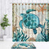 Chictie 12 Pieces Cute Turtle Shower Curtain Hooks Rings Set for Bathroom Rust Proof Chrome Cartoon Decorative Hangers