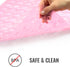 HealthSmart Bath Mat Extra Large No Slip Shower & Bathtub Mat with Suction Cups and Drain Holes for Anti-slip Grip, Machine Washable, Extra Large, 40 x 15.5, Pink