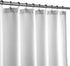 Extra Long Shower Curtain with 84 inch Height, Fabric, Waffle Weave, Hotel Luxury Spa, Water Repellent, Machine Washable, 230 GSM Heavy Duty, White Pique Pattern Decorative Bathroom Curtain
