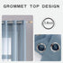 MIULEE 2 Panels Blue Semi Sheer Window Curtains Elegant Grommet Top Window Voile Panels/Drapes/Treatment Linen Textured Panels for Bedroom Living Room 54X84 Inch