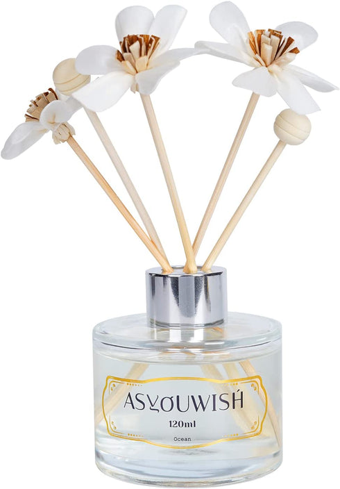 ASYOUWISH Reed Diffuser Set, Lemon, Lily of The Valley and Lavender Scented Oil Reed Diffusers, Purifying The Air, Stress Relieve Stress, Home & Office Decor Aromatherapy Diffuser Oil Gift Set