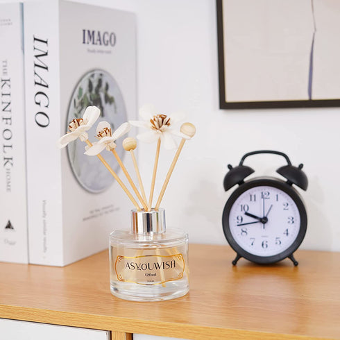 ASYOUWISH Reed Diffuser Set, Jasmine, Pineapple and Tea Leave Scented Oil Reed Diffusers, Purifying The Air, Stress Relieve Stress, Home & Office Decor Aromatherapy Diffuser Oil Gift Set