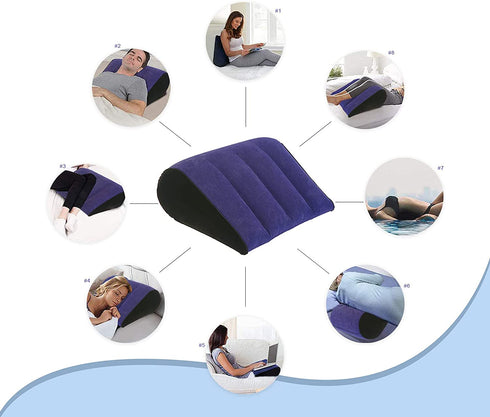 Preiswerta Wedge Pillow for Leg Elevation - Back Position Pillow Triangle Inflatable Support Ramp Portable Cushion for Back, Hip and Knee Discomfort and Post-Surgery