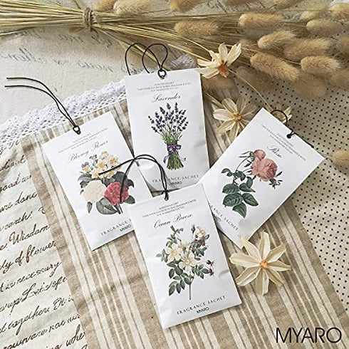 MYARO 12 Packs Lavender Scented Sachets Air Freshener for Drawer and Closet, Long-Lasting Sachets Bags Drawer deodorizers Fresh Scents, Home Fragrance Sachet for Lover