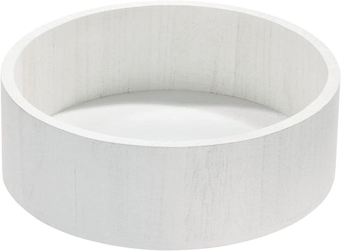 iDesign Eco Wood Turntable, White Wash