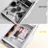 Kootek 4 Pack Large Size Desk Drawer Organizer Tray Rectangle Plastic Bathroom Organizers Kitchen Utensils Silverware Gadgets Trays Dividers Bins for Dresser Cosmetic Makeup Tools Office Cabinets
