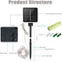 Solar Rope Lights, 66 Feet 200 LED 8 Modes Solar Rope String Lights Outdoor Fairy Lights Rope Waterproof Tube Lights with Solar Panel for Outdoor Indoor Home Decoration Garden Patio Parties