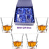 Amlong Crystal Lead-Free Double Old Fashioned Crystal Whiskey Glass - Rock Stylish Design Perfect for Scotch, Bourbon, Cognac and Cocktail Glasses, 10 Ounce, Set of 4 With Gift Box