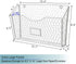 PAG 3 Pockets Hanging File Holder Wall Mount Mail Organizer Metal Chicken Wire Magazine Rack with Tag Slot, White