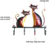 Wall Mounted Key Holder Iron Cat Wall Hanger Hook Decor 4 Hooks for Coats Bags Wall Mount Clothes Holder Decorative Gift