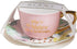 Slant Collections Ceramic Tea Cup and Saucer Set, 5-Ounce, Whiskey