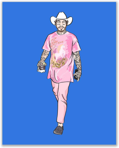 Post Malone Wall Art Decor Prints - Set Of 6 (8x10) Inch Poster Photos